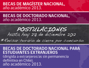 Hasta hoy jueves 27 de diciembre se extiende plazo para postular a Becas de Doctorado y Magíster Nacional