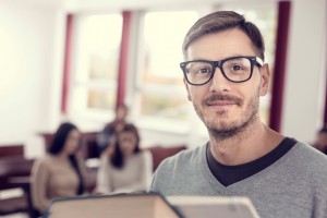 Portrait of a young male student