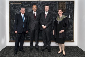 Gabriel Rodríguez, embajador director de la Dirección de Energía, Ciencia y Tecnología e Innovación; Francisco Brieva, presidente de CONICYT; Ciarán Devane, CEO del British Council; Fiona Clouder, embajadora del Reino Unido en Chile.