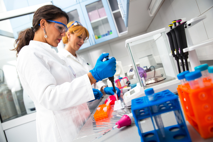 Real female scientists researching