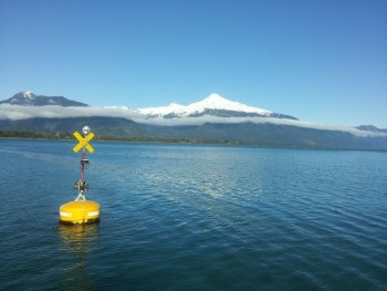 Boya oceanográfica en el Fiordo Reloncavi detecta señal de la erupción del Volcán Calbuco